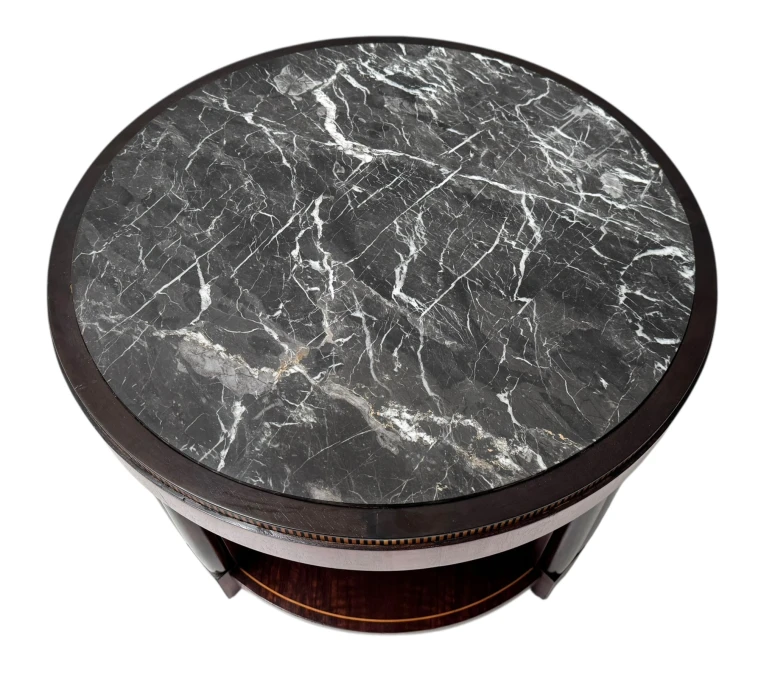 French Art Deco Coffee Table or Cocktail Table with Marble Top, 1930s